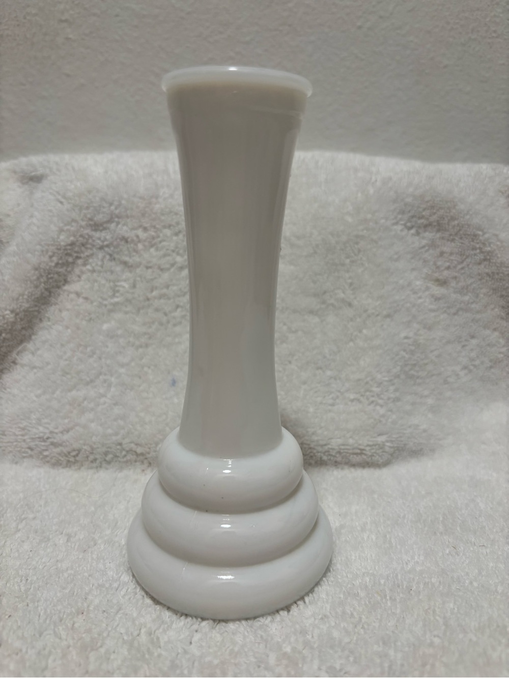 White Glass Pedestal Bud Vase - Home Accents
